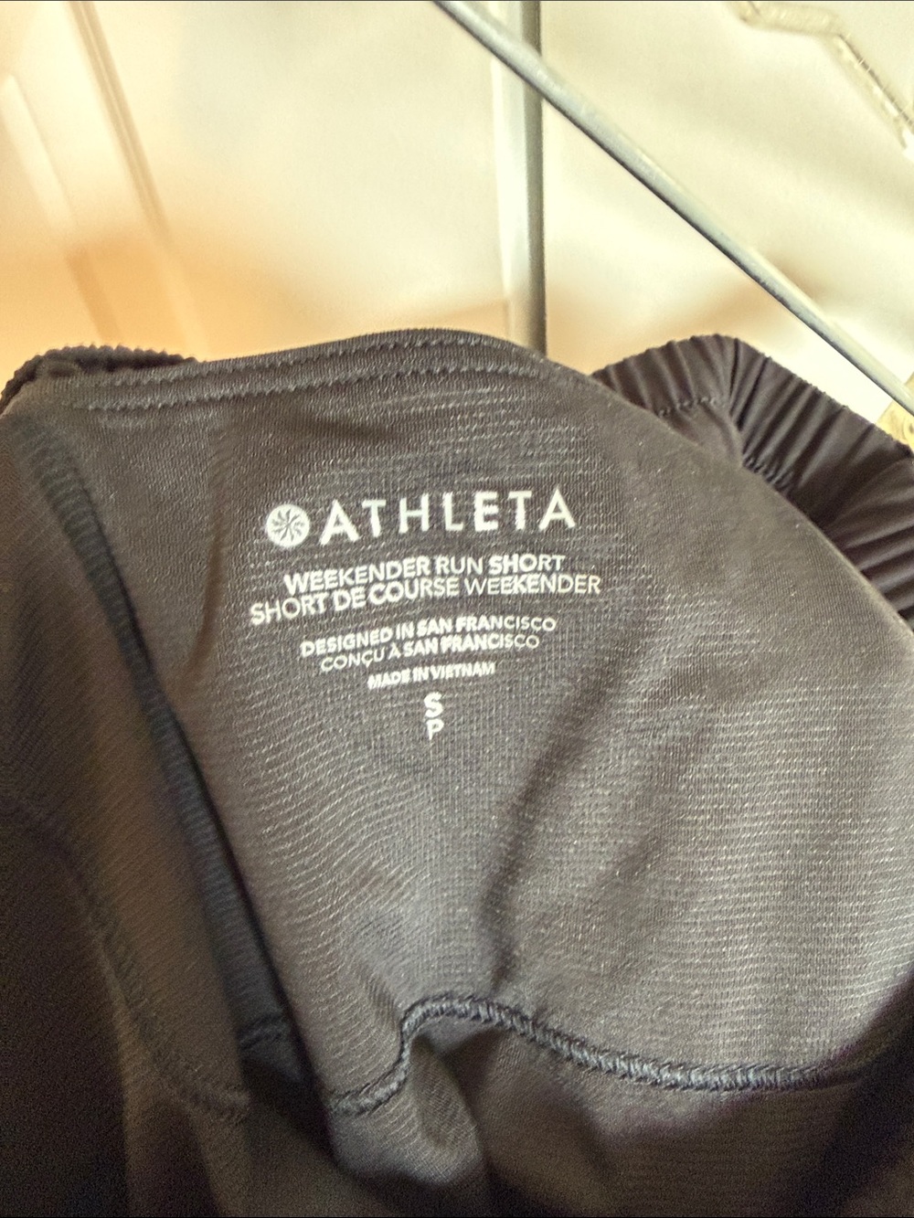 Athleta Black Women's Athletic Shorts with Elastic Waistband - Picture 3 of 6